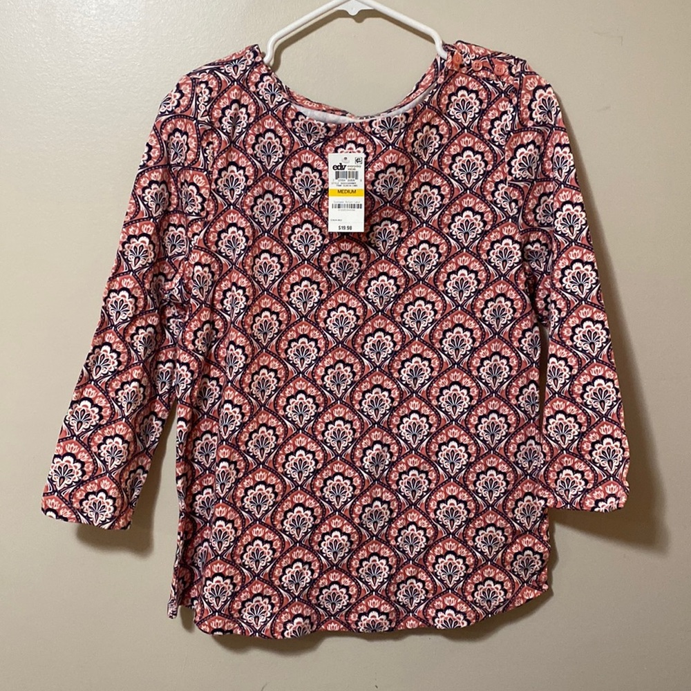 Charter Club Print Top - NWT!